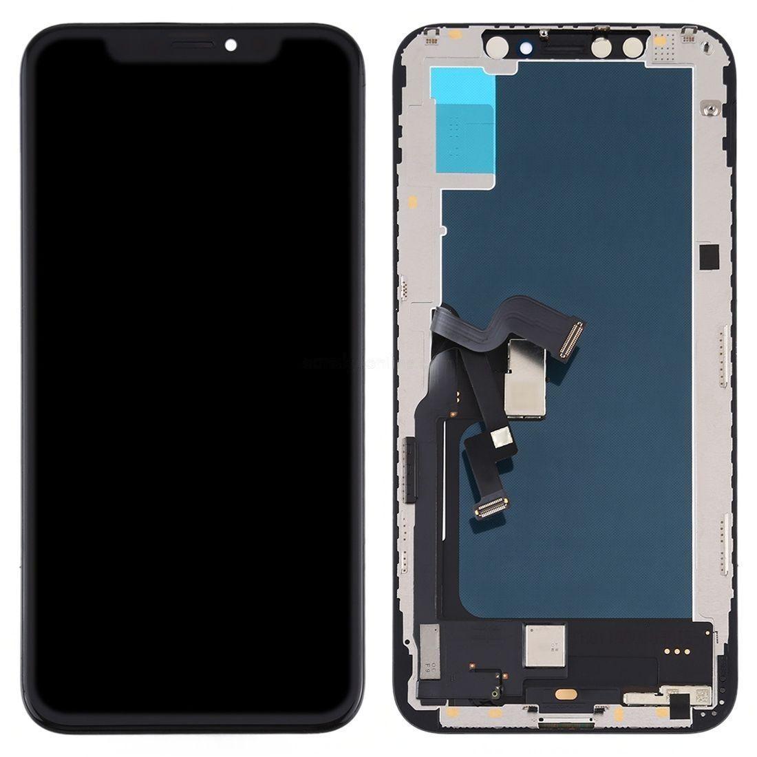 Hard OLED Material LCD Screen and Digitizer Full Assembly for iPhone XS (Black) - Best Cell Phone Parts Distributor in Canada, Parts Source Hard OLED Material LCD Screen and Digitizer Full Assembly for iPhone XS (Black) - Best Cell Phone Parts Distributor in Canada, Parts Source